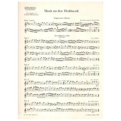 Musik Aus Dem Hochbarock fur zwei sopran und eine altblocflote