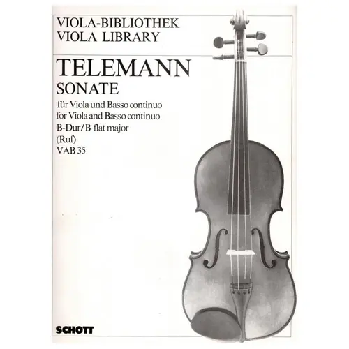 Sonate fur viola und basso continuo B-Dur flat major