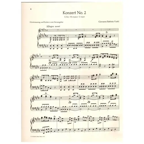 Konzert n. 2 E Dur fur violine und streichorchester