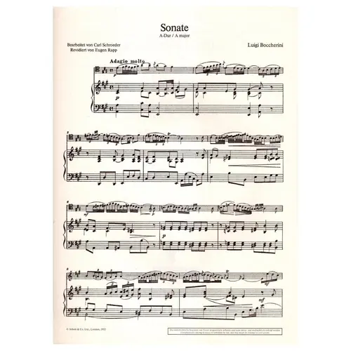 Sonate A Dur fur violoncello und piano