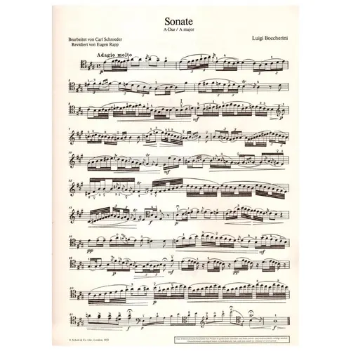 Sonate A Dur fur violoncello und piano