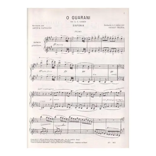 O Guarani  - Sinfonia  (Piano-4M)