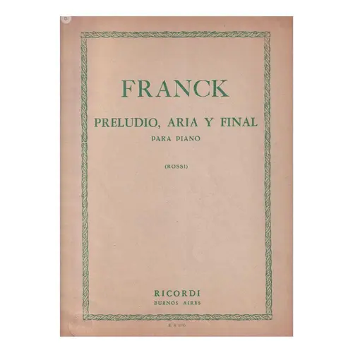 Preludio, Aria e Finale per Pianoforte - Revisão de Nino Rossi