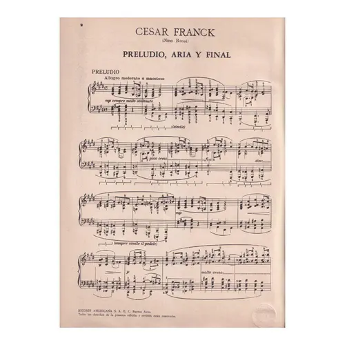 Preludio, Aria e Finale per Pianoforte - Revisão de Nino Rossi