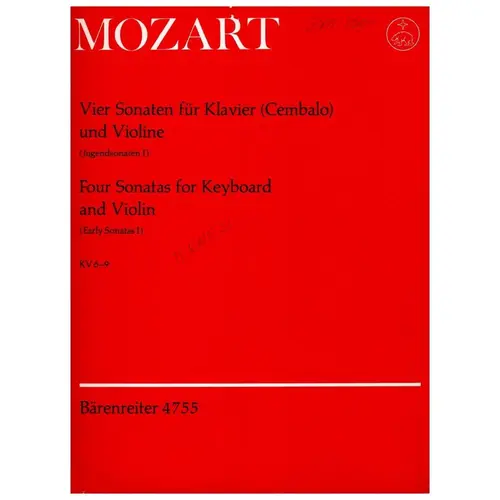 Vier Sonaten fur klavier (cembalo) und violino - Jugendsonaten