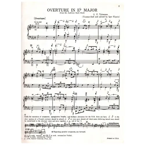 Overture un Eb from the Andreas-Bach-Buch