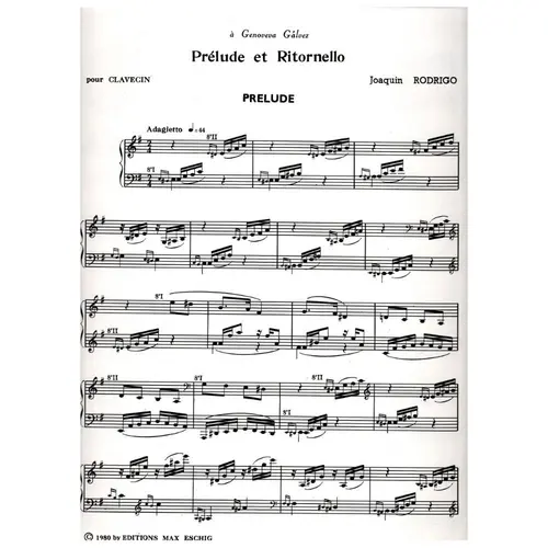 Prelude Et Ritornello Pour Clavecin