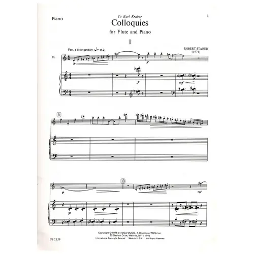 Colloquies for flute and piano