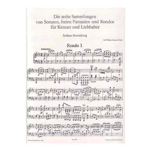 Sixth collection: Two sonatas, two rondos and two fantasias Wq 61