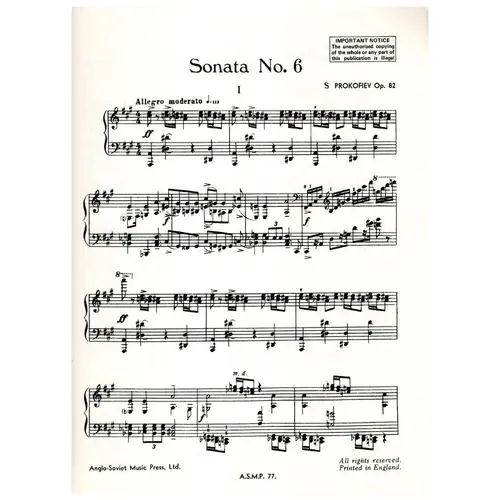 Sonata n. 6 op. 82 para piano solo