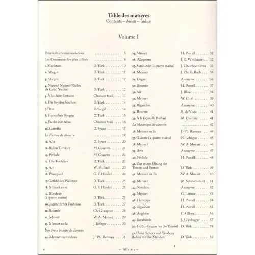 Apprendre à Toucher le Clavecin Vol.1