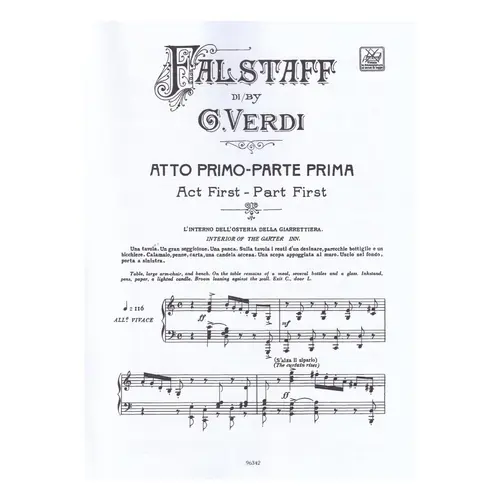 Falstaff - Opera Completa - Vocal Score - BORDA DANIFICADA