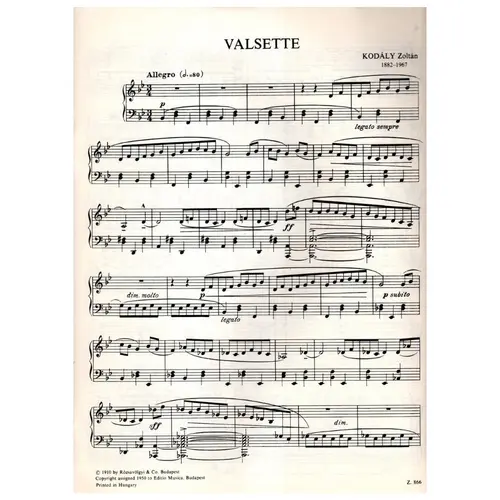 Valsette pour piano