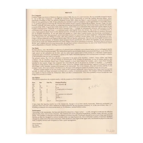 Sonata in C for oboe / trumpet in C, violin and basso continuo