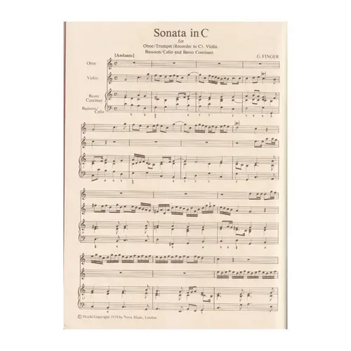 Sonata in C for oboe / trumpet in C, violin and basso continuo