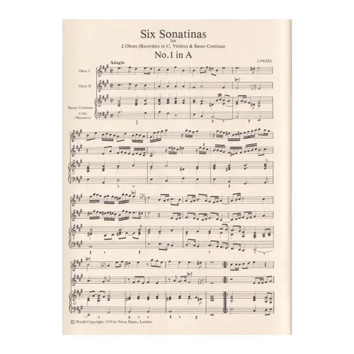 Six Sonatinas nos. 1, 2, 3, 7, 9, 11 for 2 oboes/violins