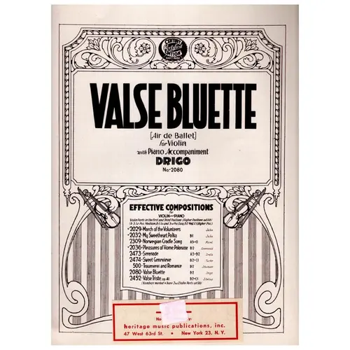 Valse Bluette for violin with piano