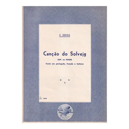 Canção Do Solvejg  (Sopr/Tenor)