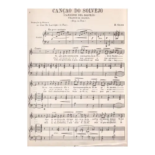 Canção Do Solvejg  (Sopr/Tenor)