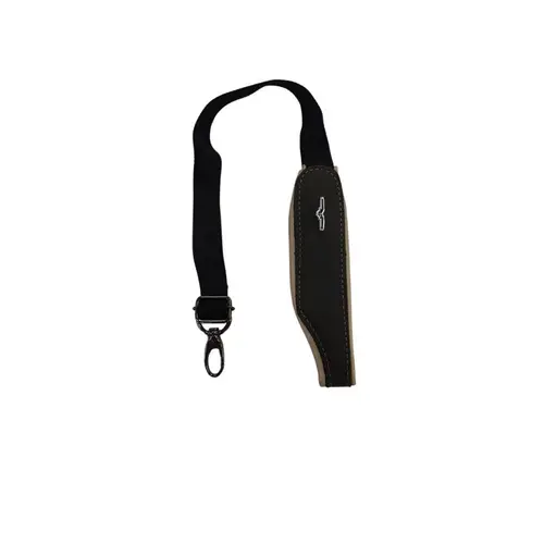 Correia para sax AVS couro 5cm almofadada marrom