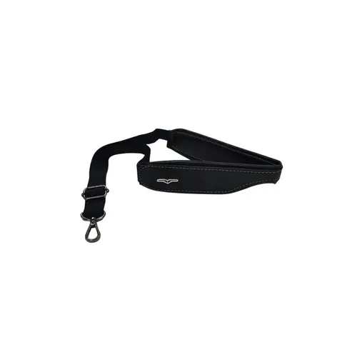 Correia para sax AVS couro 5cm almofadada preta