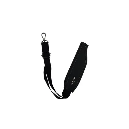 Correia para sax AVS couro 5cm almofadada preta