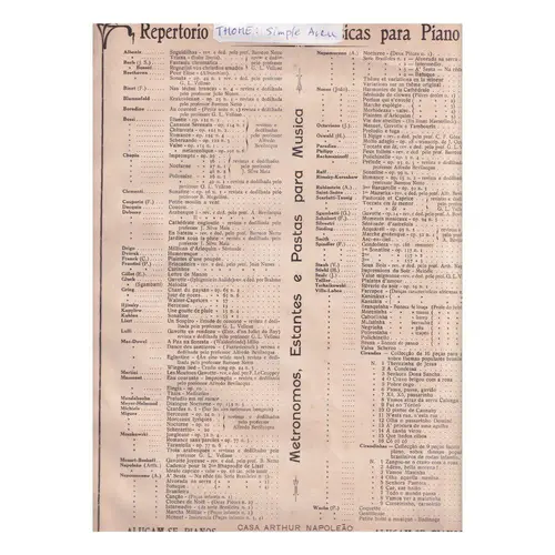 Simple Aveu - Op.25  (Edição Antiga)