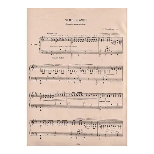 Simple Aveu - Op.25  (Edição Antiga)