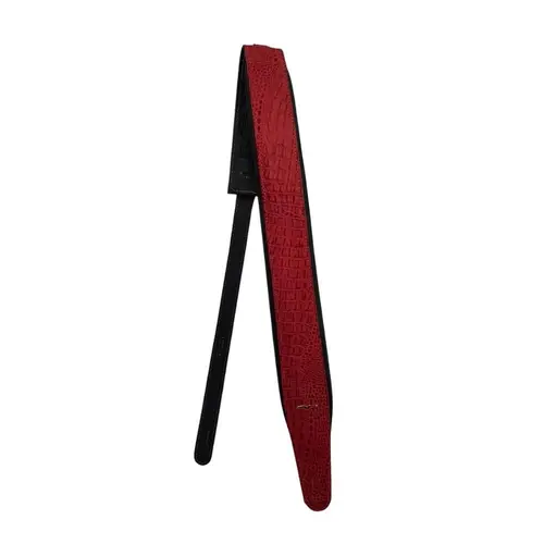 Correia AVS Comfort 8cm Couro Crocco Vermelha
