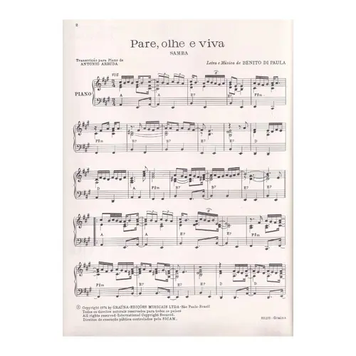 Pare, Olhe E Viva  - Samba  (Edição Antiga)