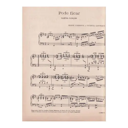 Pode Ficar  - Samba-Canção  (Edição Antiga)
