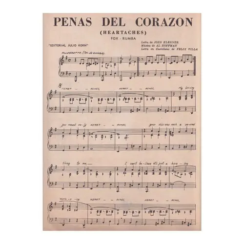 Penas Del Corazon  - Fox-Rumba  (Edição Antiga)