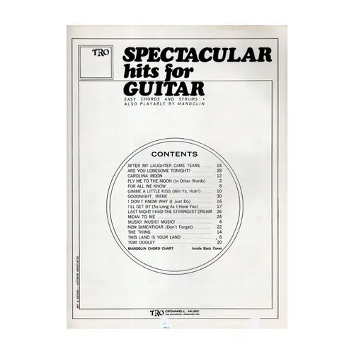 Spectacular Hits for Guitar