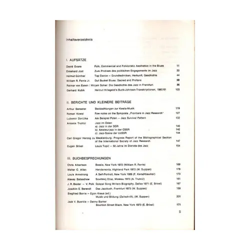 Jazz Forschung / Jazz Research Vol.5