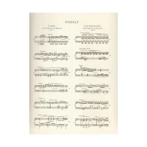 Studien Op.3 / Konzertetuden Op.10