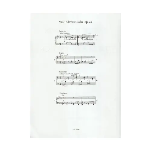 Vier Klavierstucke - Op.32