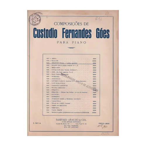 Berceuse  (Edição Antiga)