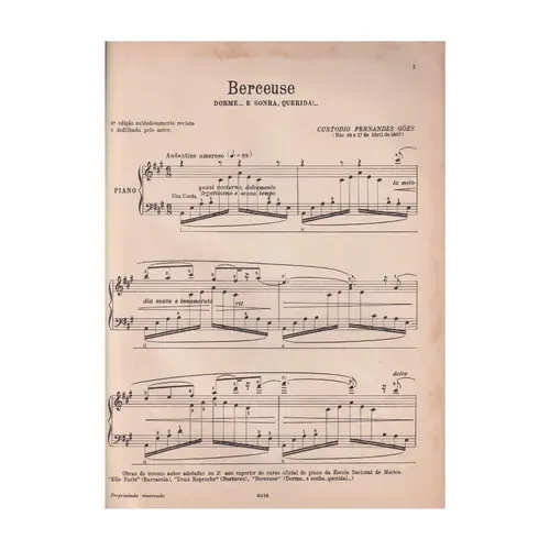 Berceuse  (Edição Antiga)