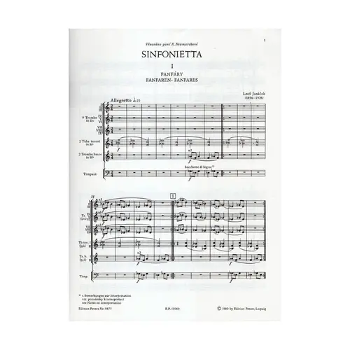 Sinfonietta Fur Orchester (1926)