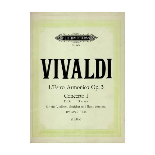 L'Estro Armonico op.3 Concerto I D Major RV 549/ P 146