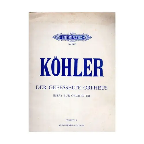 Der Gefesselte Orpheus  (Essay For Orchestra) Op.60
