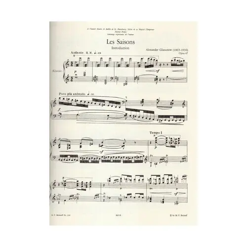 Die Jahrenszeiten  - Op.67 - Ballett In Einem Akt