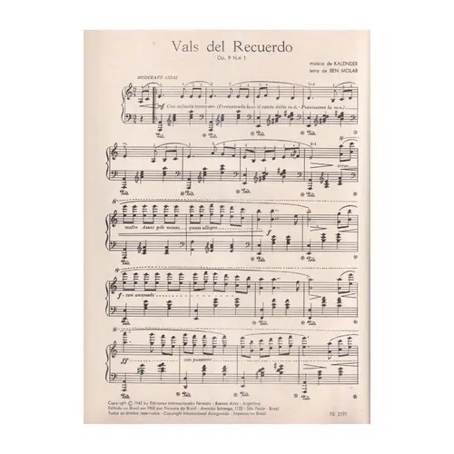 Valsa Da Recordação - Op.9 N.1