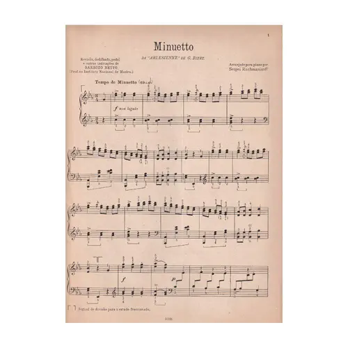 Minuetto (Da Arlesienne)  (Edição Antiga)