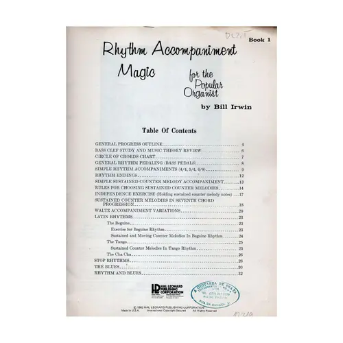 Rhythm Accompaniment Magic Book 1