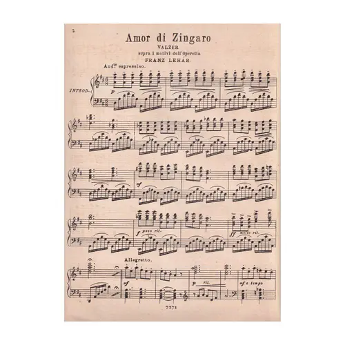 Amor De Cigano - Valsa  (Edição Antiga)