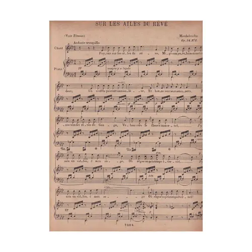 Sur Les Ailes Du Reve - Op.34 N.2  (Edição Antiga)