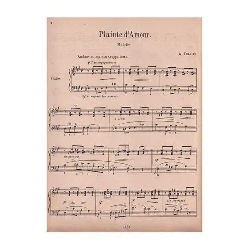 Plainte D`Amour  (Edição Antiga)