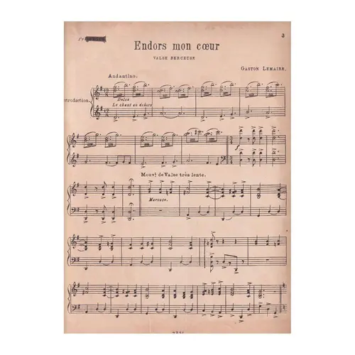 Endors Mon Coeur  (Edição Antiga)