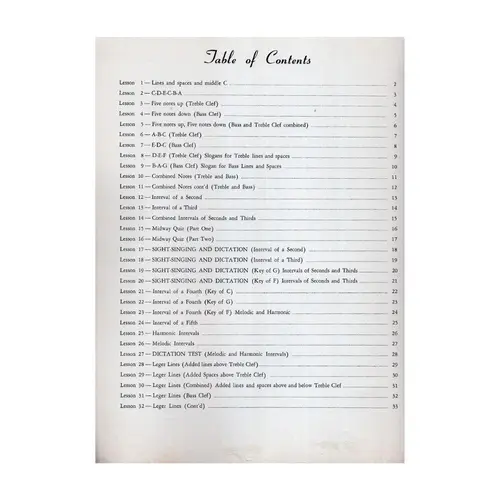 Note Speller and Ear Training Book